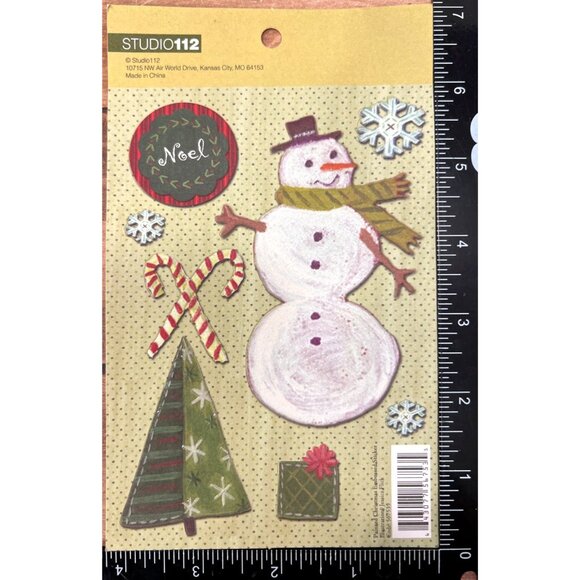 Studio 112 Painted Christmas Embossed Stickers By Jessica Flick 567535 - Picture 1 of 3
